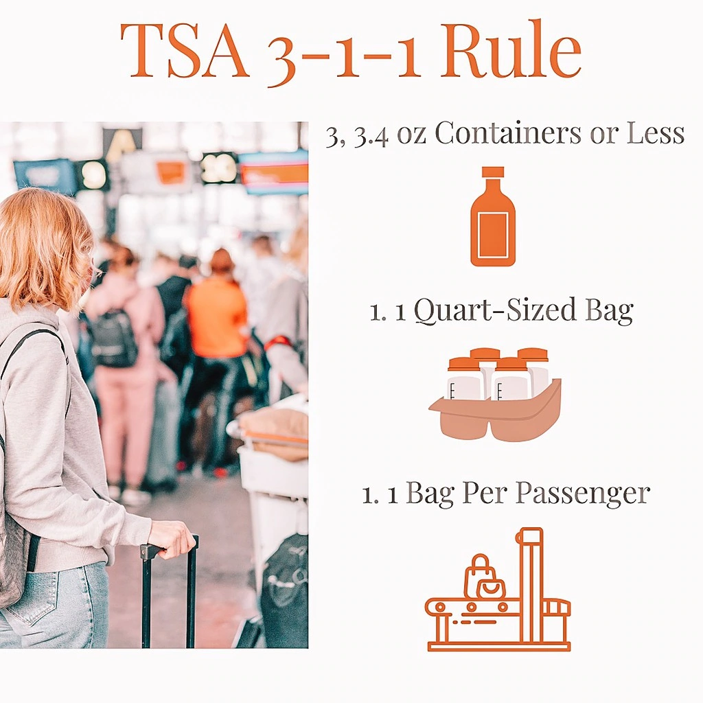 TSA 3-1-1 Rule - Infographic