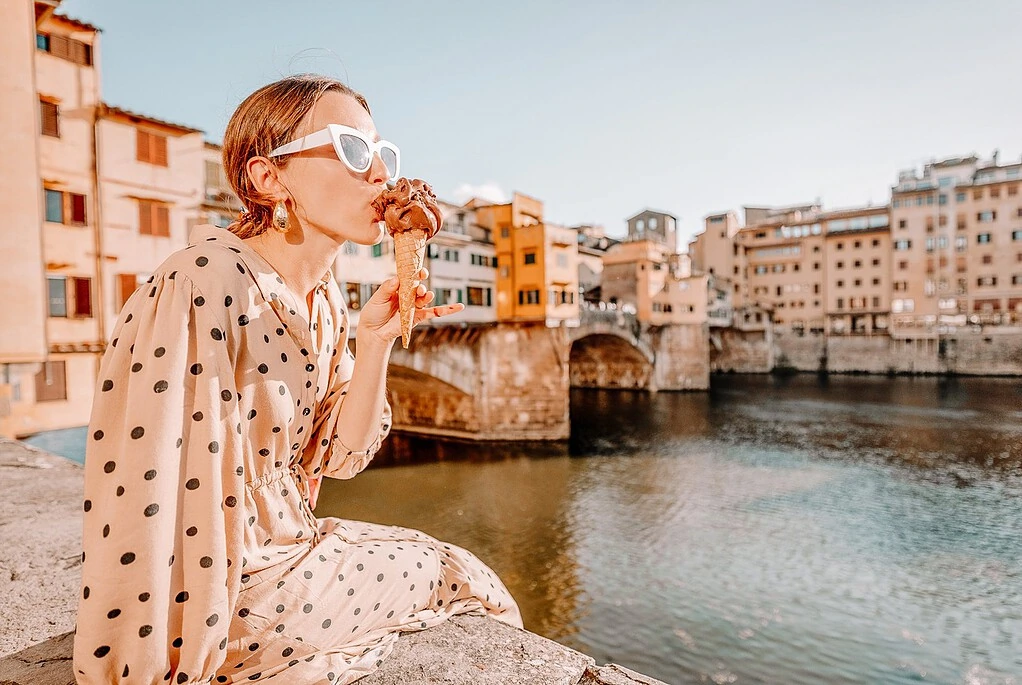 Best Places in Europe for Solo Female Travelers - Florence Italy - Gelato