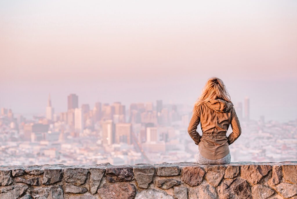 solo women sitting - solo travel