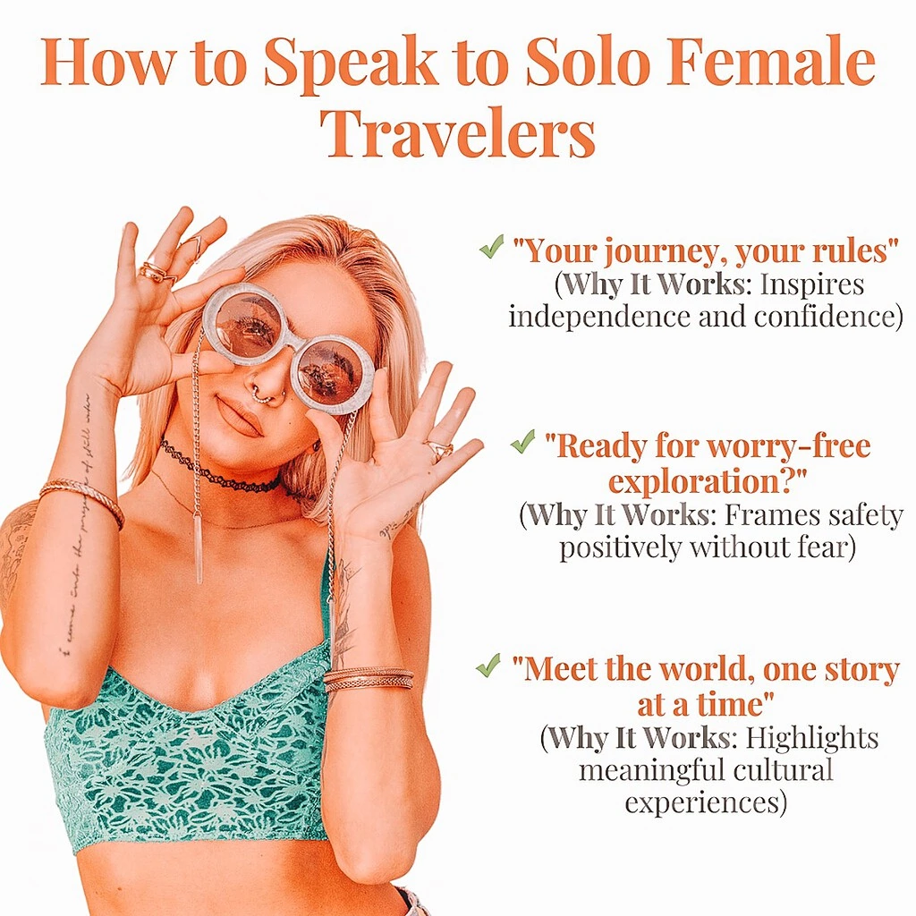 Infographics - Solo Female Travel Marketing: How to speak to solo female travelers (messaging)