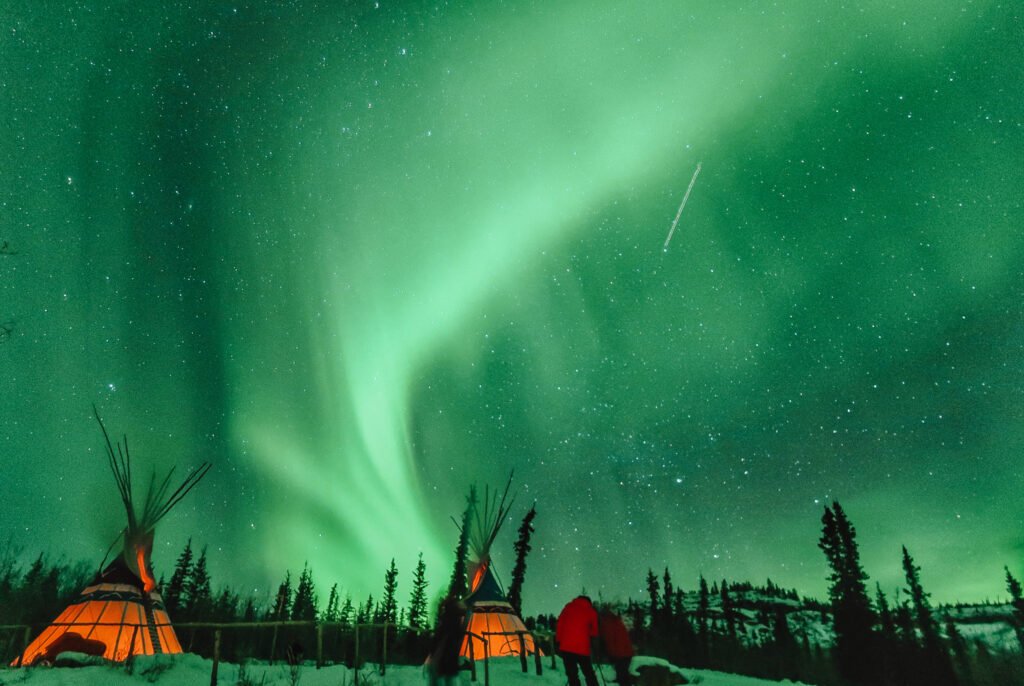 winter in canada - northern lights